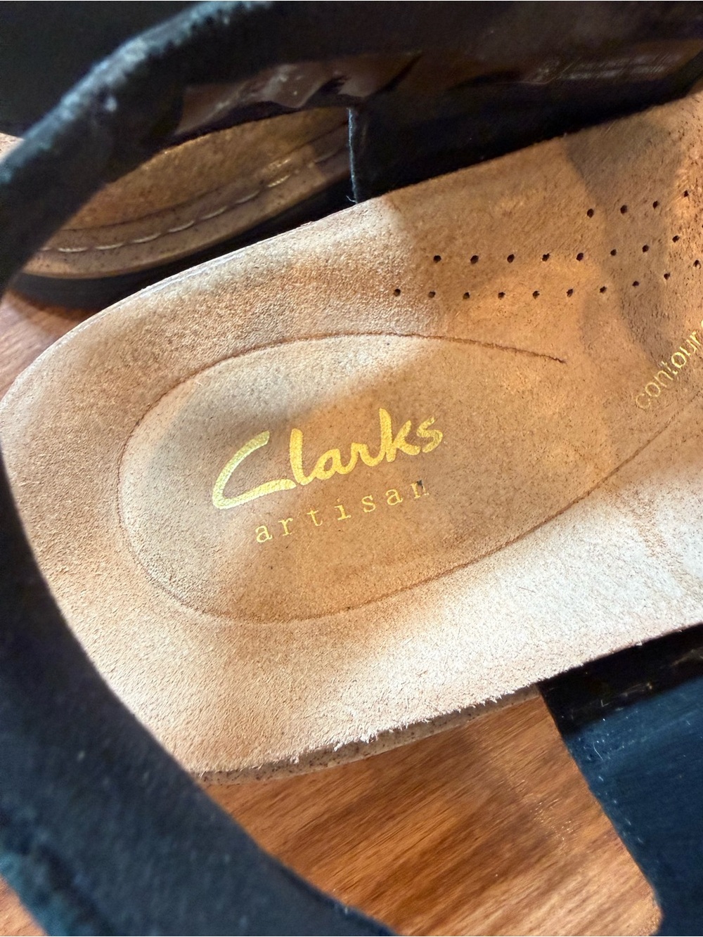 Clarks Artisan Black Strappy Leather Sandal - Picture 6 of 7